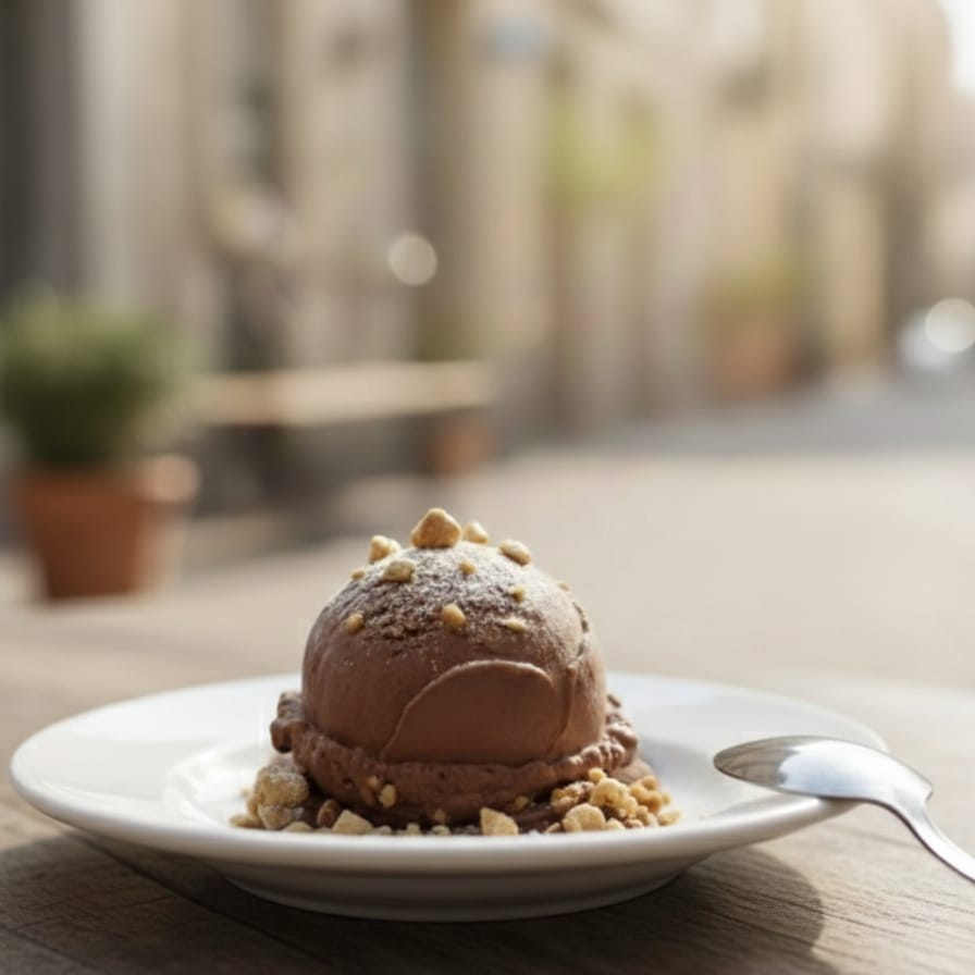 Helado de chocolate